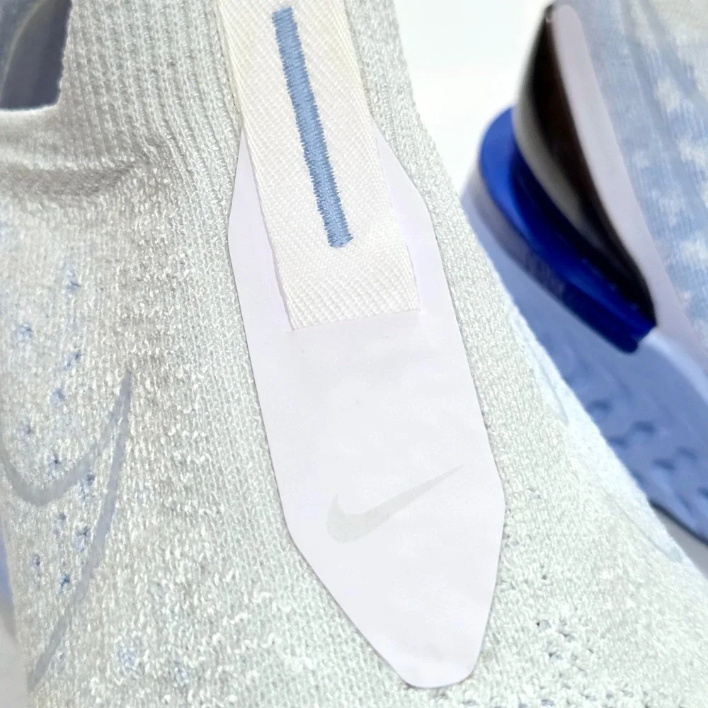 Nike Epic React Flyknit Phantom Mens 13 White Blue BV0417-101 Laceless Running